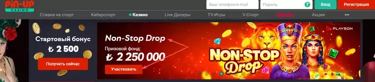Стартовый бонус Pin Up Стартовый бонус Pin Up