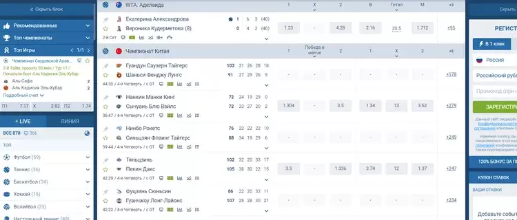 Ставки на спорт в 1xbet