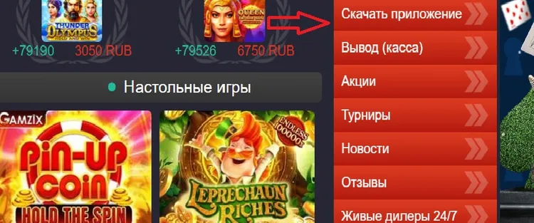 Мобильное приложение пинап