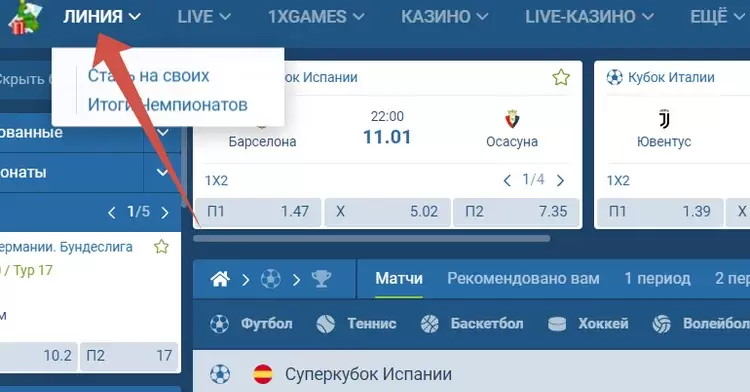 ставки на спорт в бк 1xbet
