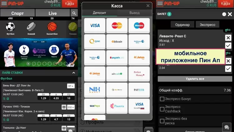 Мобильное приложение пинап