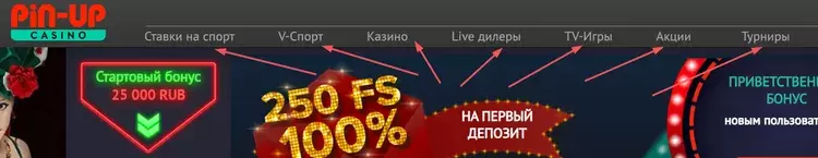 Стартовый бонус Pin Up Стартовый бонус Pin Up