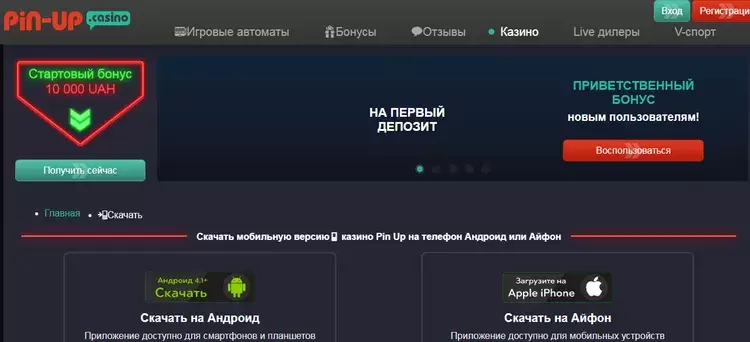 скачать пин ап