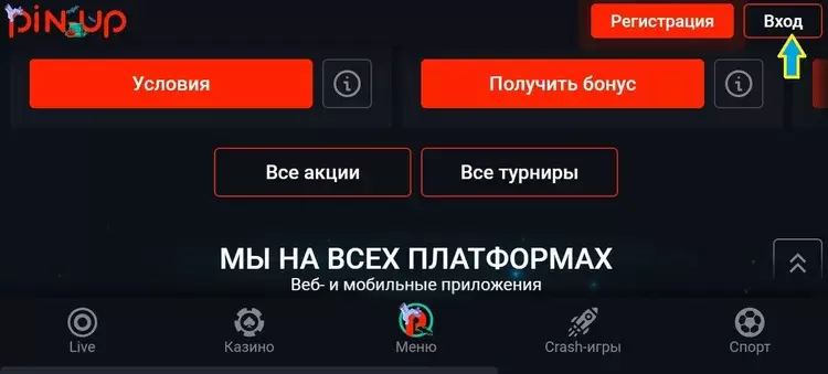 Вход в казино Пинап Вход в казино Пинап