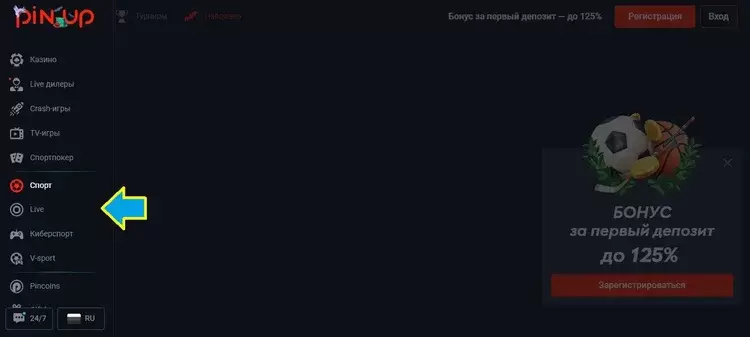 Ставки на спорт Pin-Up Ставки на спорт Pin-Up