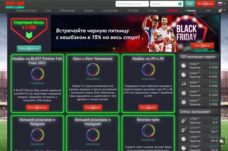 букмекерская контора пинап