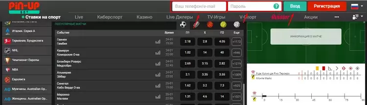 вход в личный кабинет пин ап