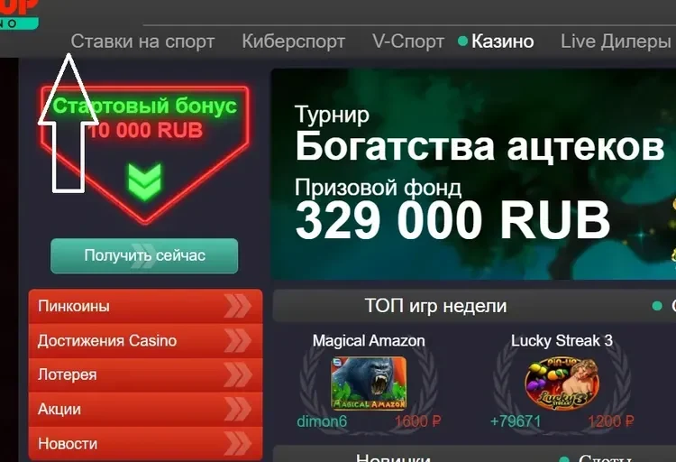 Ставки на спорт Pin-Up